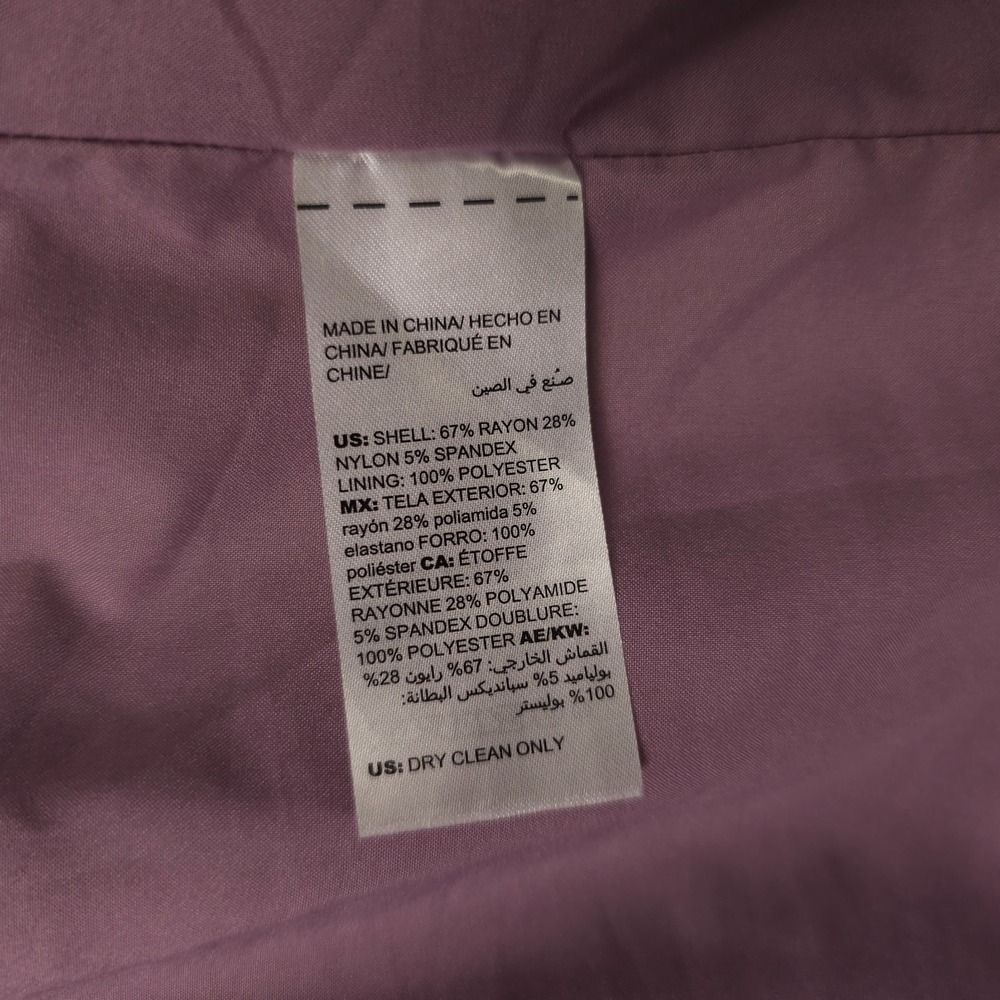 Chicos Jacket Womens 3 US 16 18 Purple Open Collarless Car Coat Lined Blazer - Picture 5 of 14